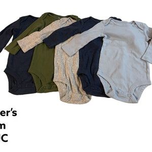 5 Long Sleeve Carter’s Onesies Size 6m